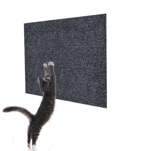 Cat Scratching Mat 11.8"x11.8" 2Pcs Cat Carpet Self-Adhesive Replacement Cat Wall Furniture Cat Scratch Furniture Protector Cat Couch Protector Cat Scratch Carpet (Grey)